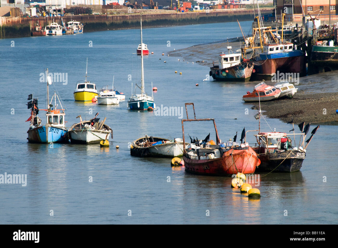 Der Fluss Adur, Shoreham, West Sussex, UK Stockfoto