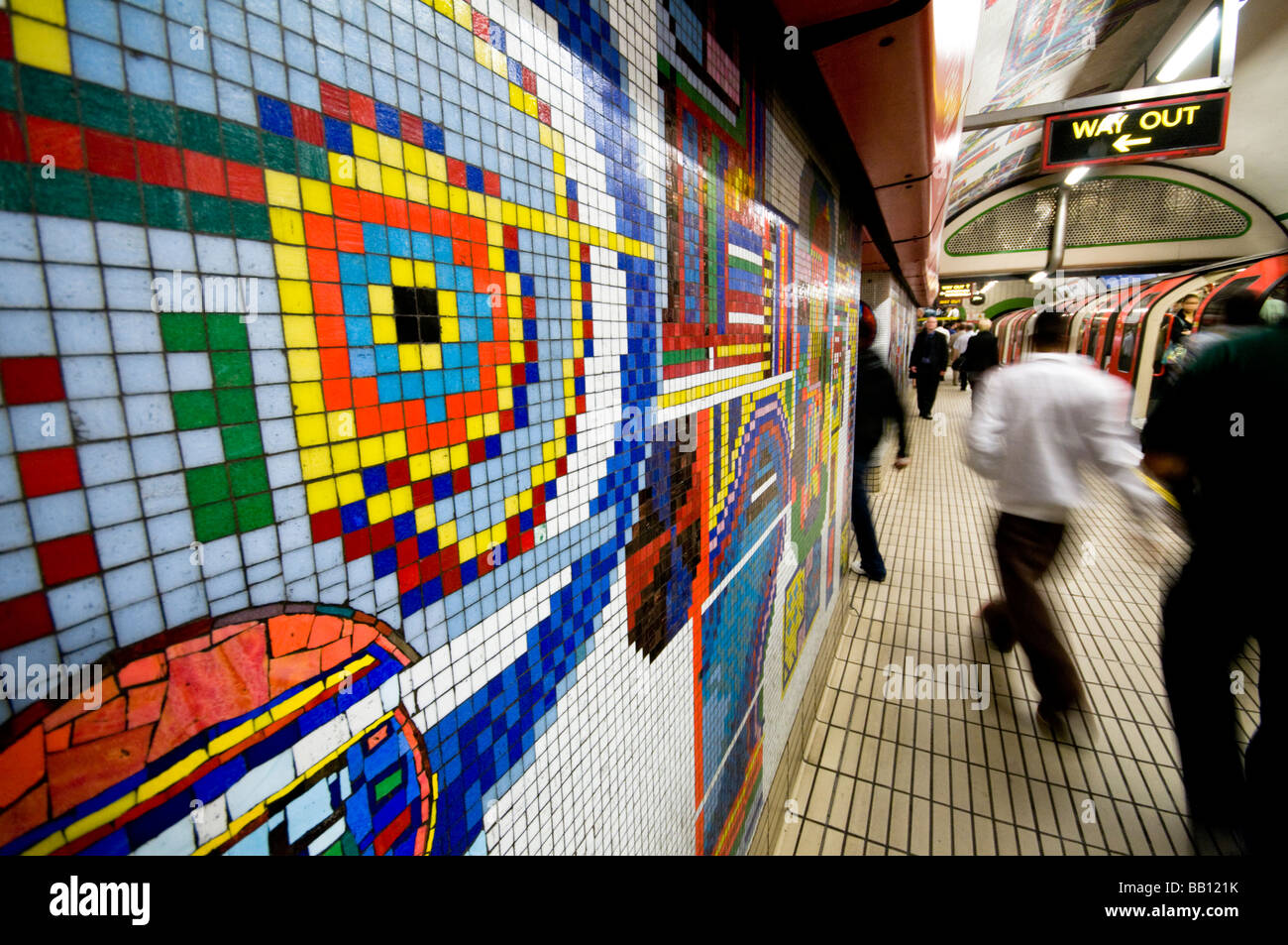 London Underground-Plattform Stockfoto