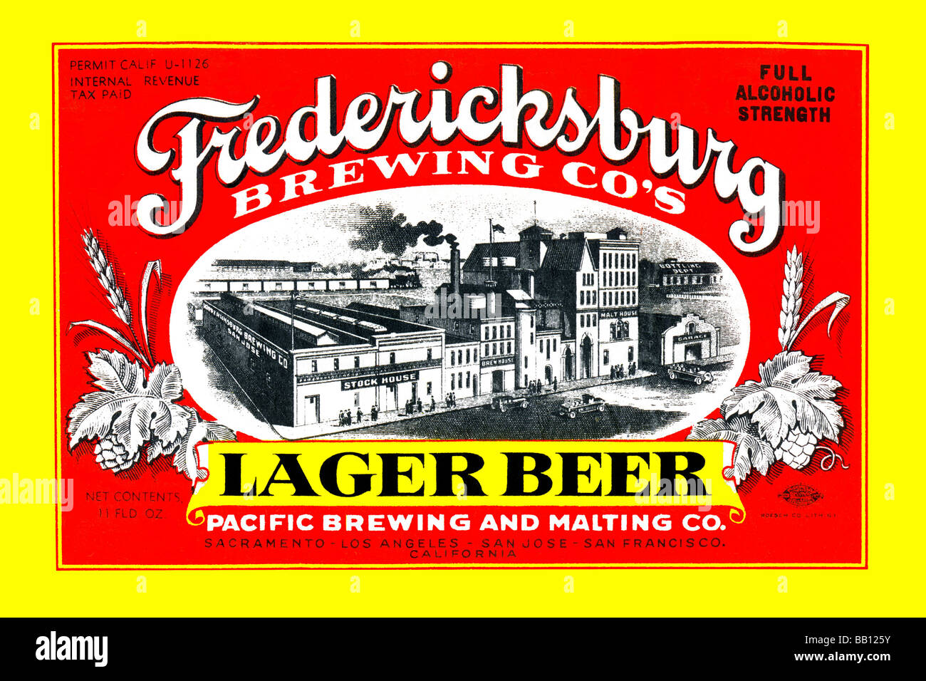 Fredericksburg Pilsener Brauerei.de Stockfoto