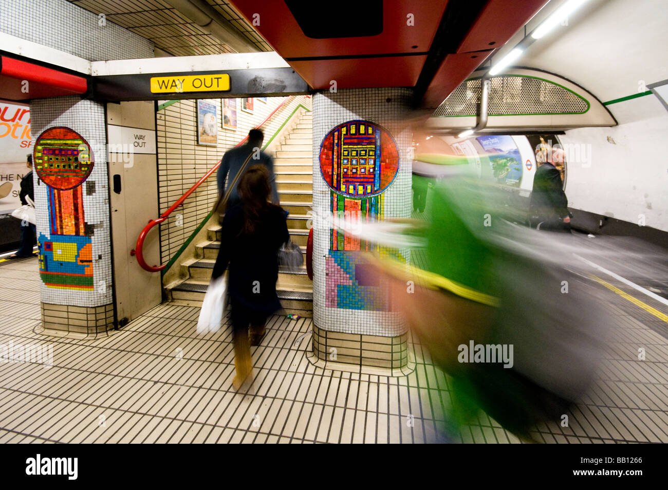 London Underground-Plattform Stockfoto