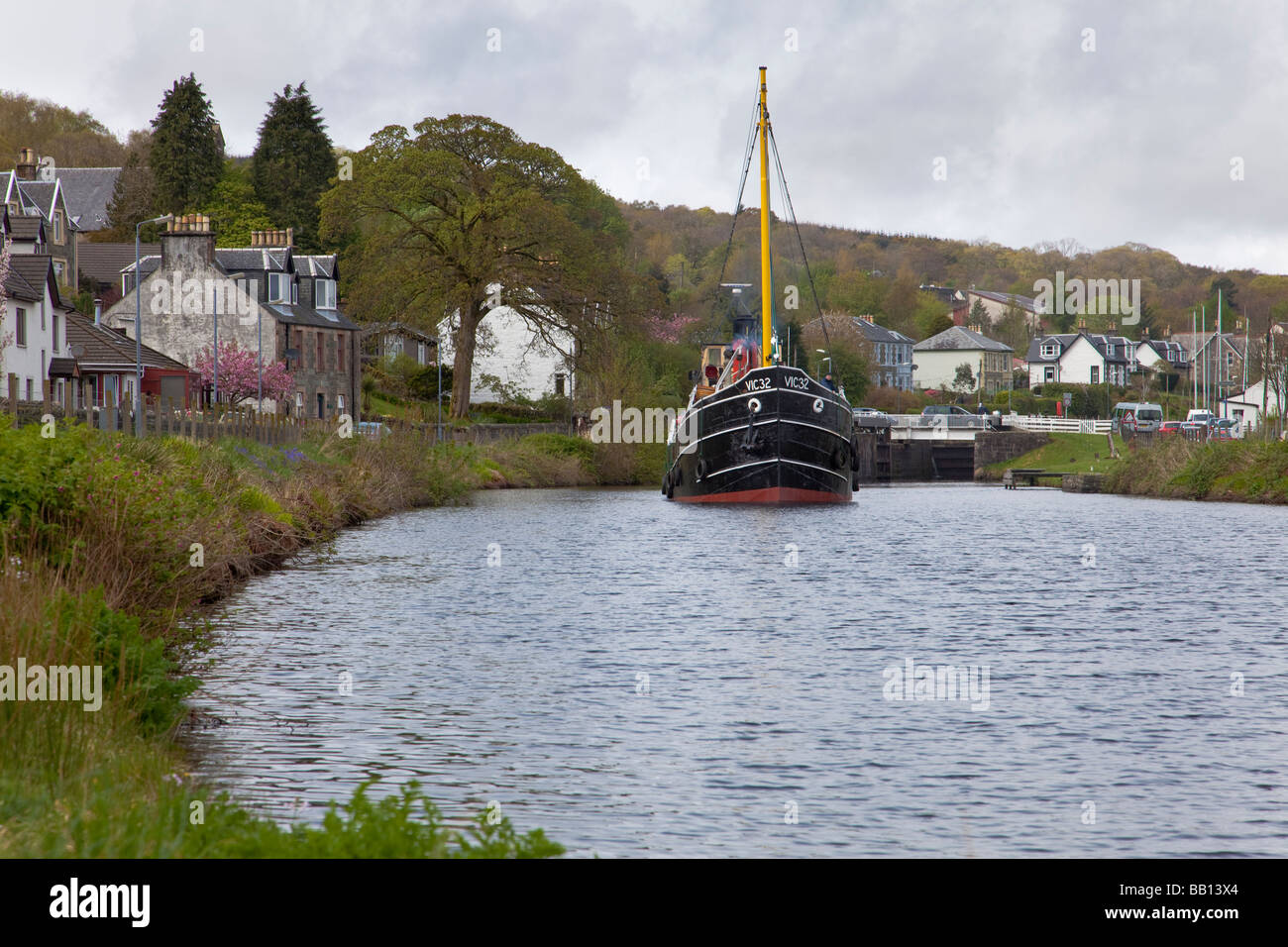 S. L. VIC 32 auf dem Crinan Kanal bei Ardrishaig Stockfoto