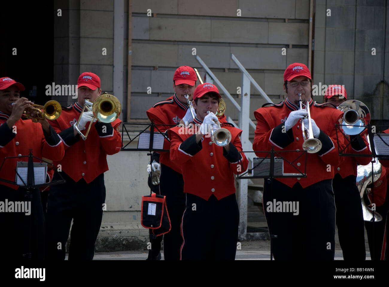 Der Stolz Von Acadiana Marching Band Spielt In Der Princes Street