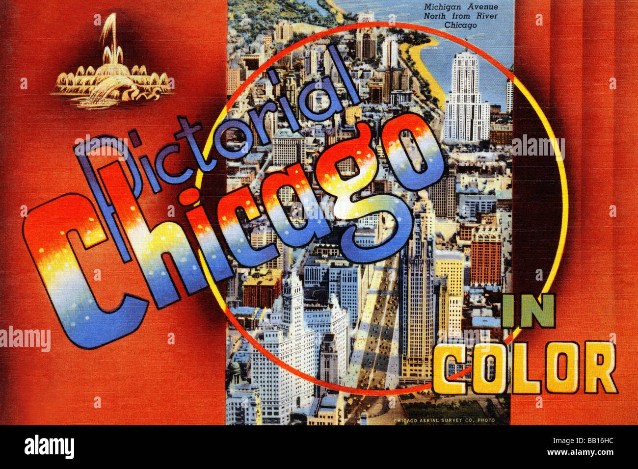 Bildhafte Chicago In Farbe Stockfoto