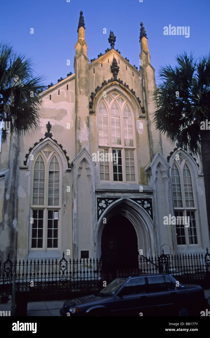 Hugenotten-Kirche in der Church Street im historischen Charleston South Carolina Stockfoto
