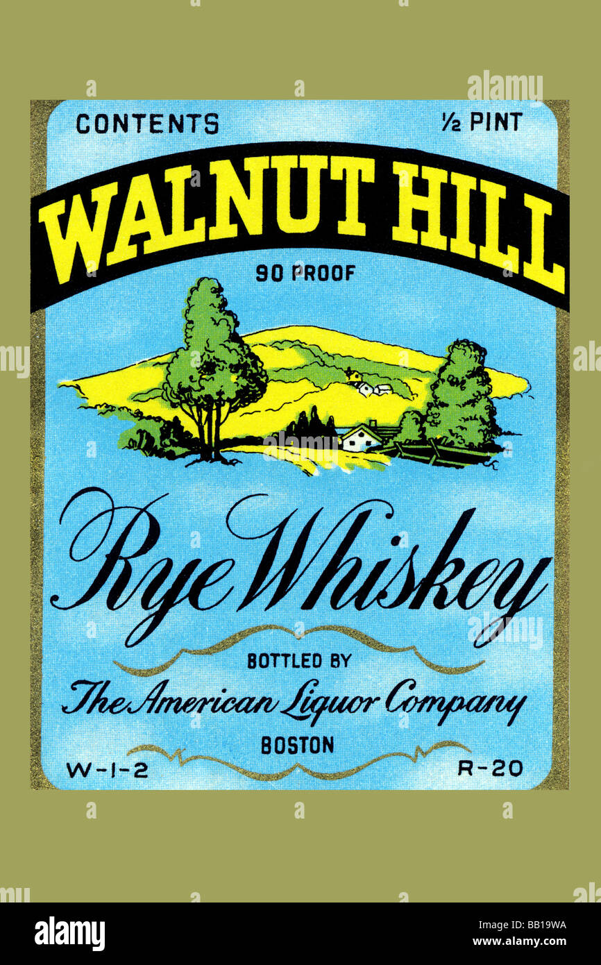 Walnut Hill Rye Whiskey Stockfoto
