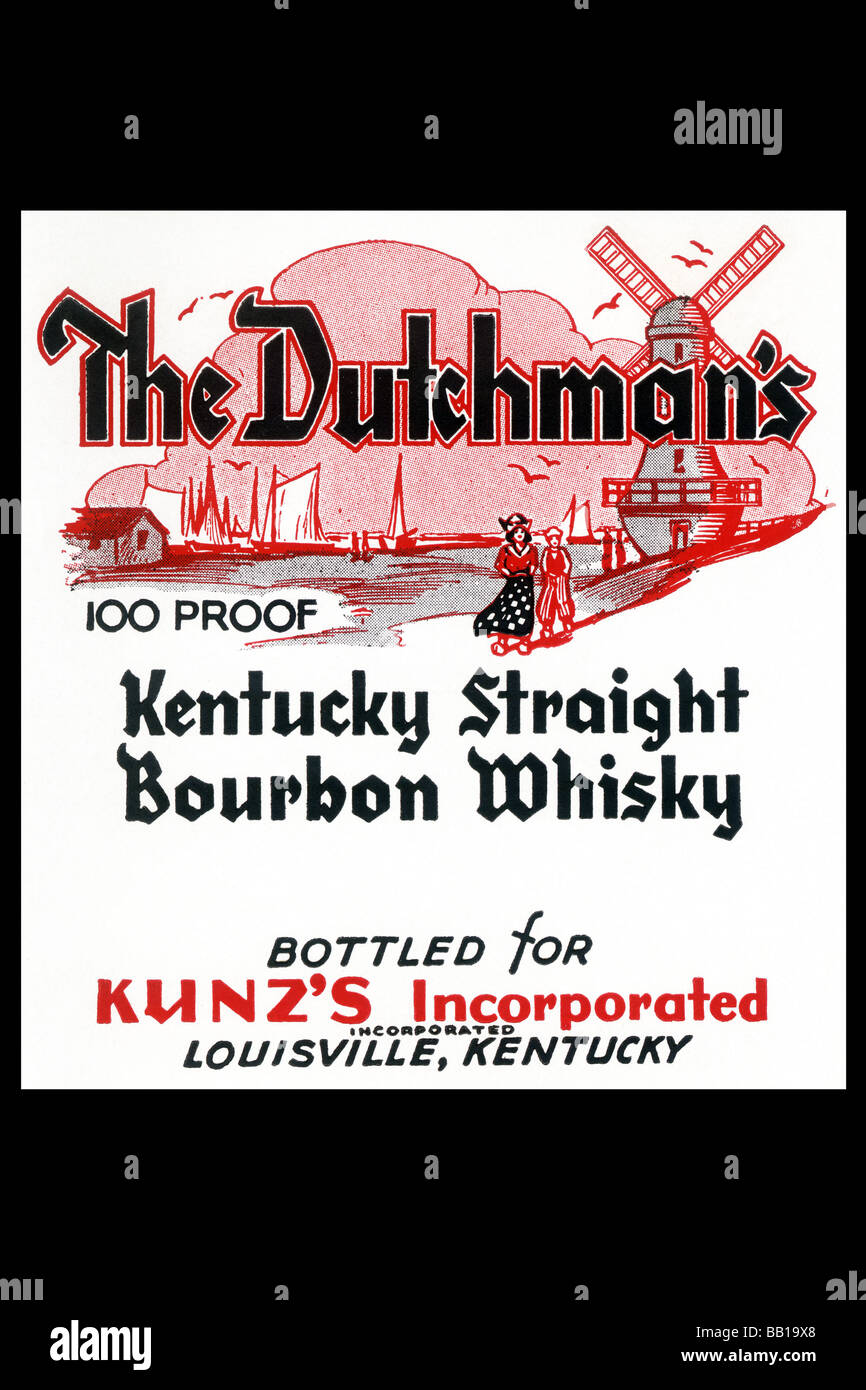 Der Holländer Kentucky Straight Bourbon Whiskey Stockfoto