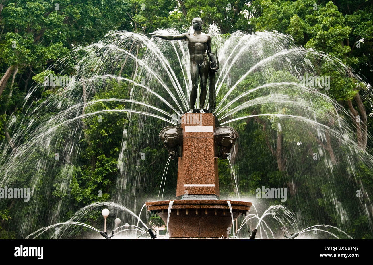 Archibald Fountain Hyde Park Sydney Australien Stockfoto