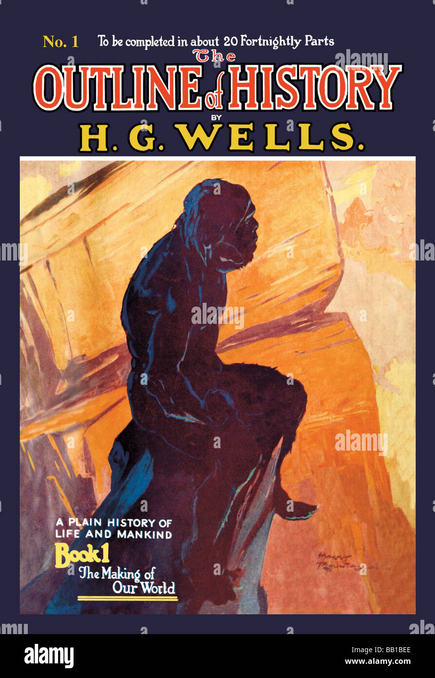 Der Umriss der Geschichte von HG Wells, Nein. 1: Die Herstellung unserer Welt Stockfoto