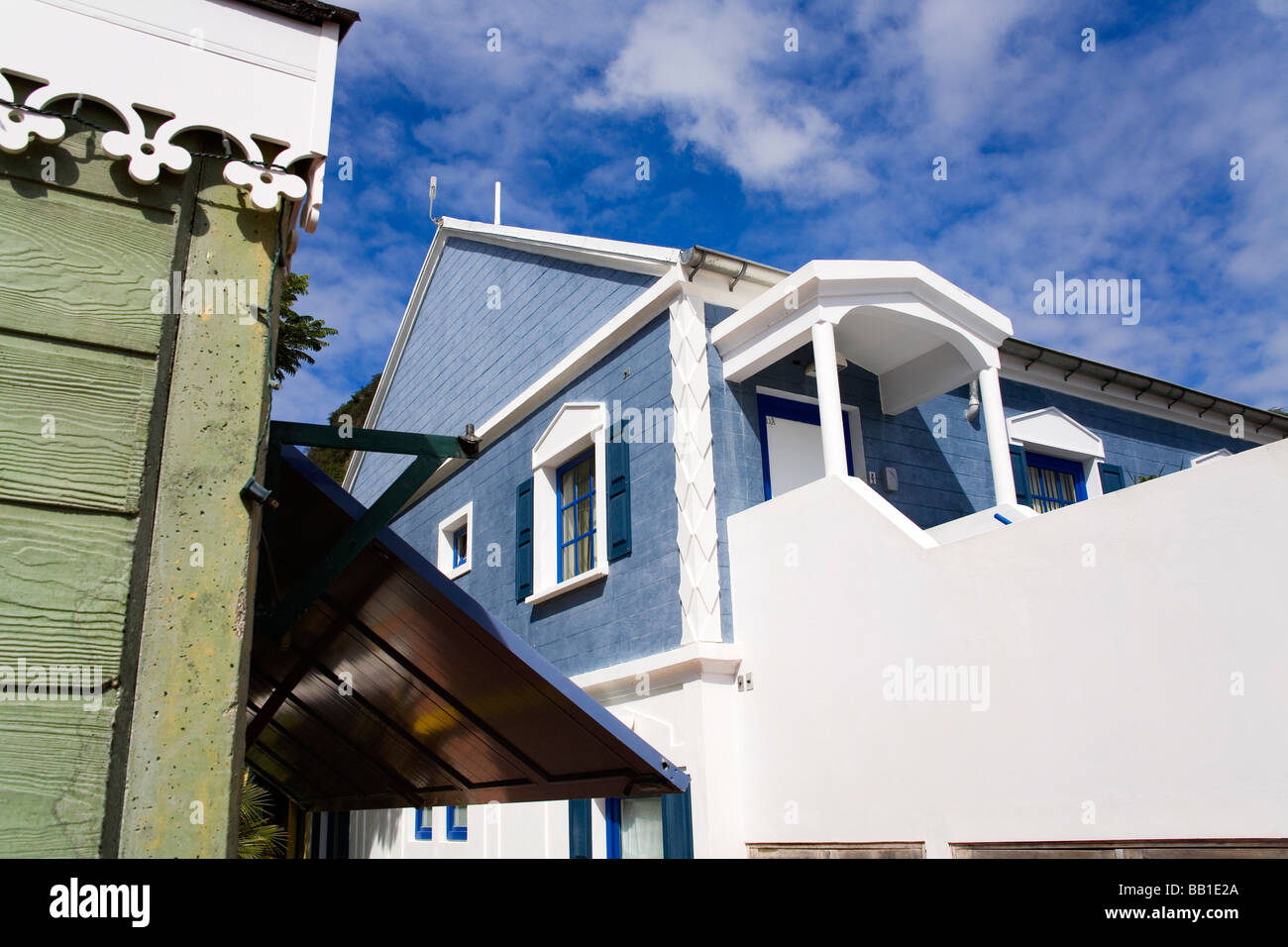 Cruise Ship Terminal Geschäfte; Stadt von Philipsburg, St. Maarten Island, Niederländische Antillen, Caribbean Stockfoto