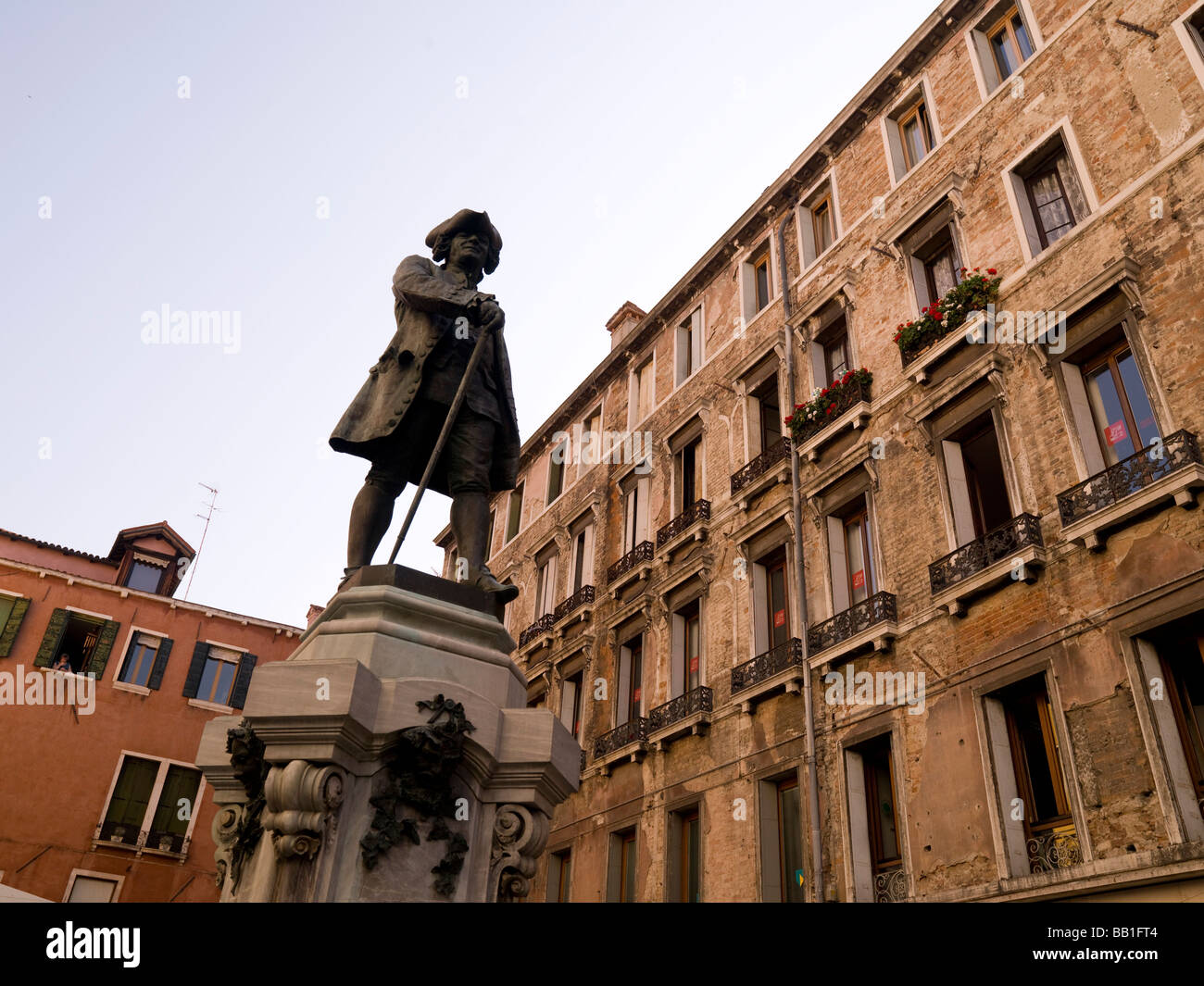 Statue des Menschen; Venedig, Italien Stockfoto