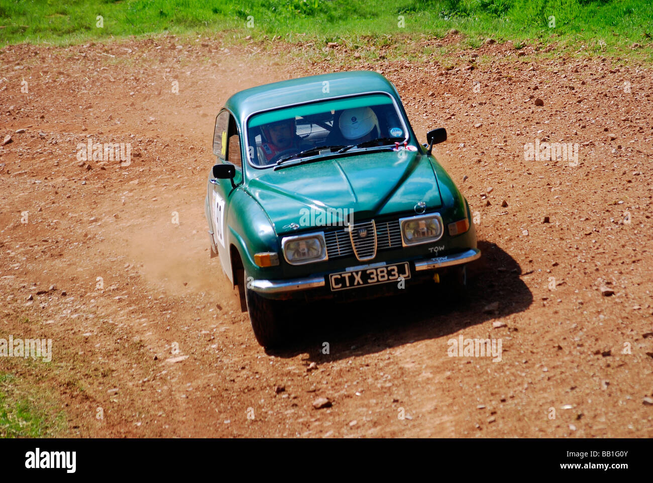 Saab V4 Rallye-Auto Stockfoto
