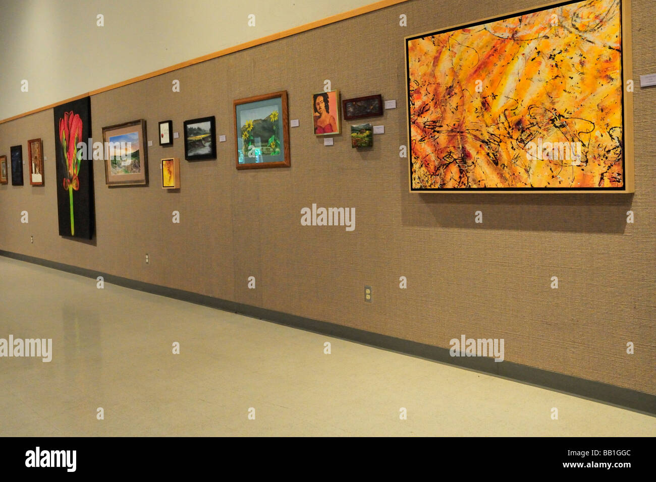 Gemälde an der Wand im Museum der Great Plains, Lawton Oklahoma Stockfoto