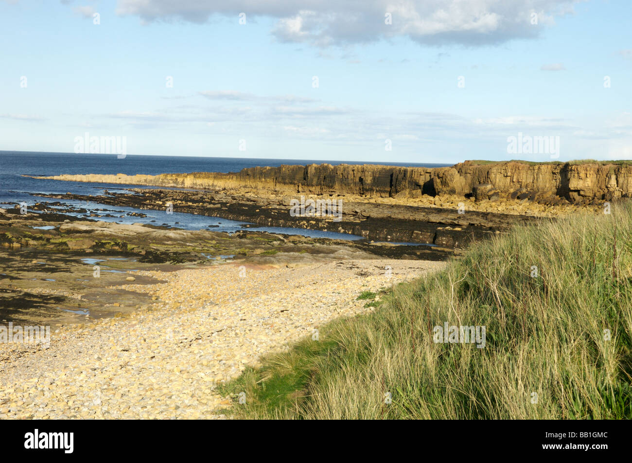 Beadnell Strand, Northumberland Stockfoto
