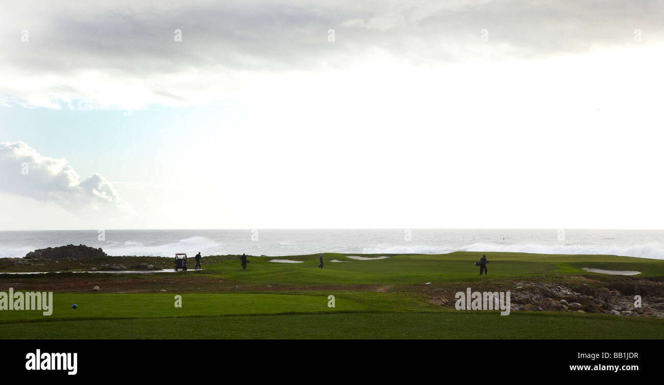 Golfplatz auf dem Seeweg, Pebble Beach Golf Course Stockfoto