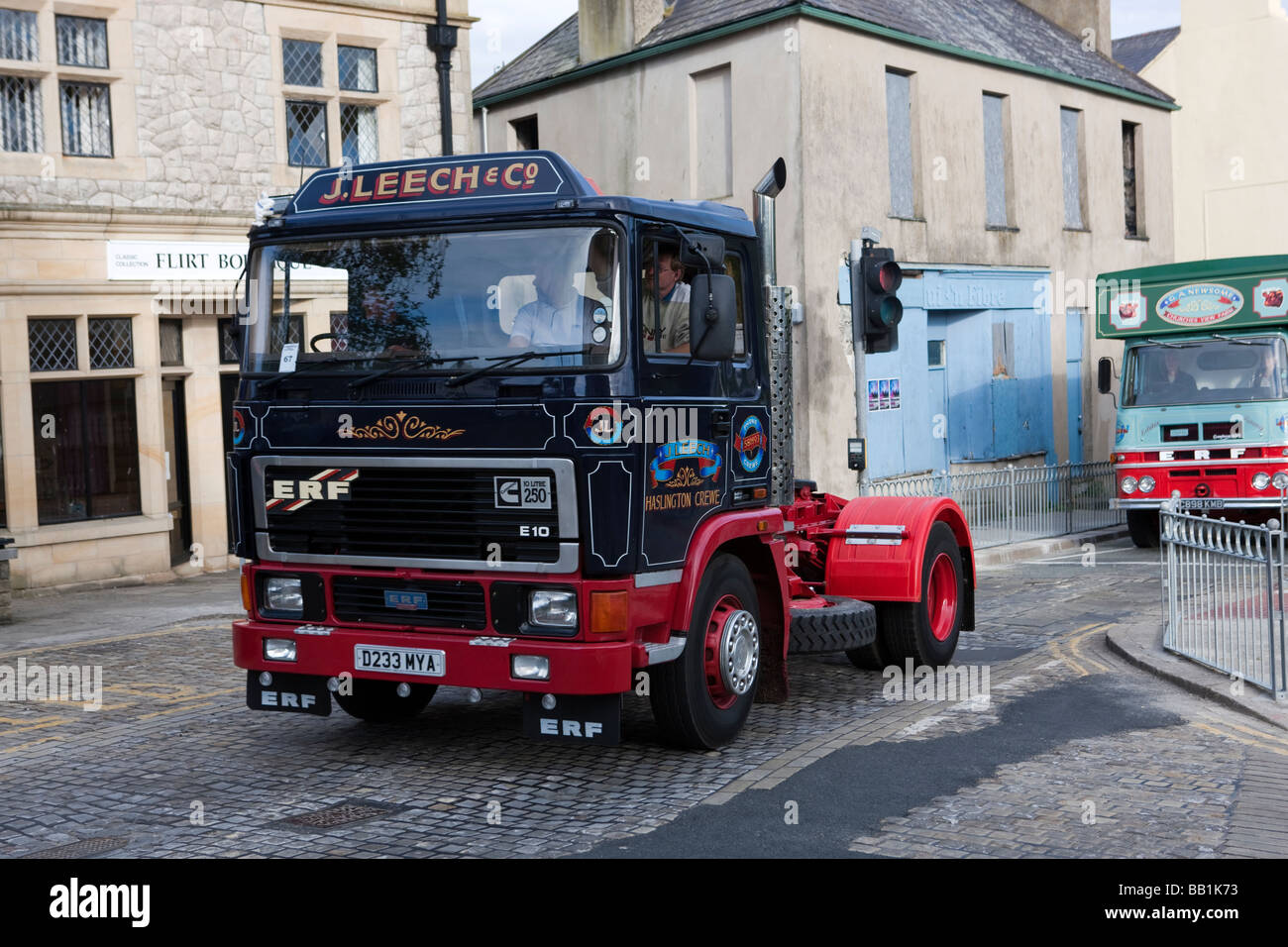 ERF. Alte Autos in Conwy. Nord-Wales. Europa Stockfoto
