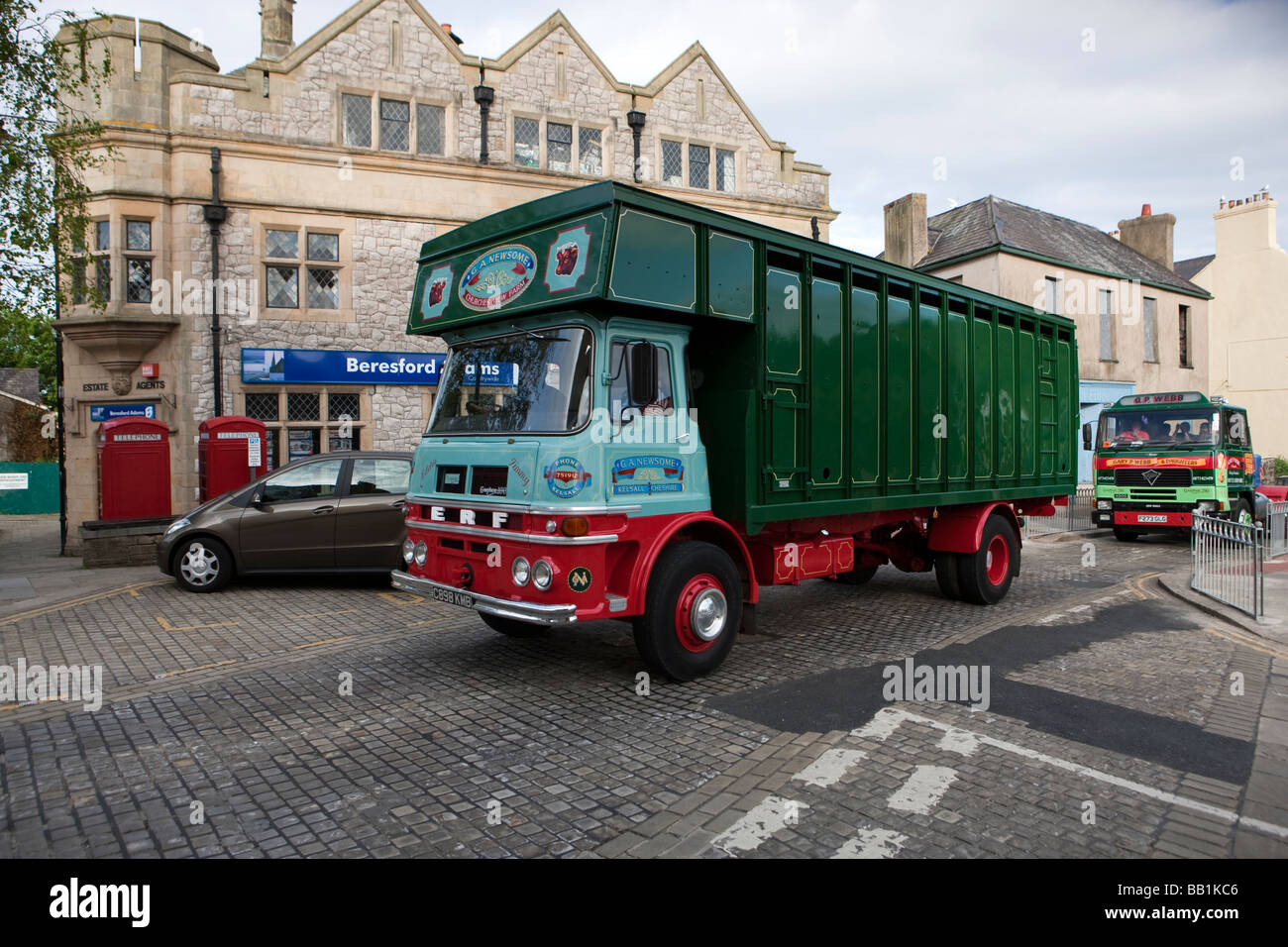 ERF Gardner 100. Alte Autos in Conwy. Nord-Wales. Europa Stockfoto