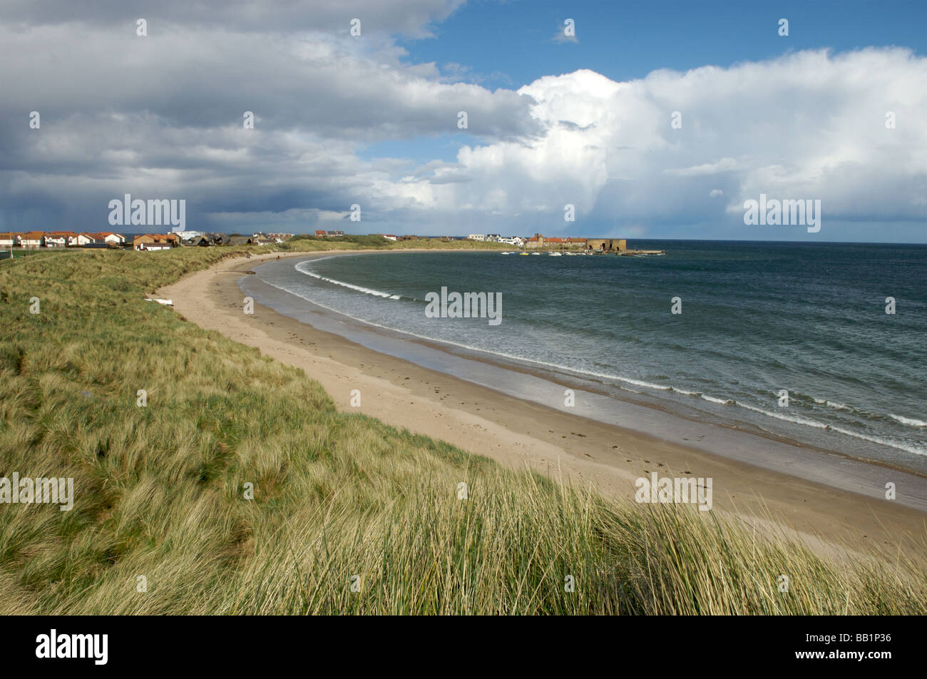 Beadnell Strand, Northumberland Stockfoto