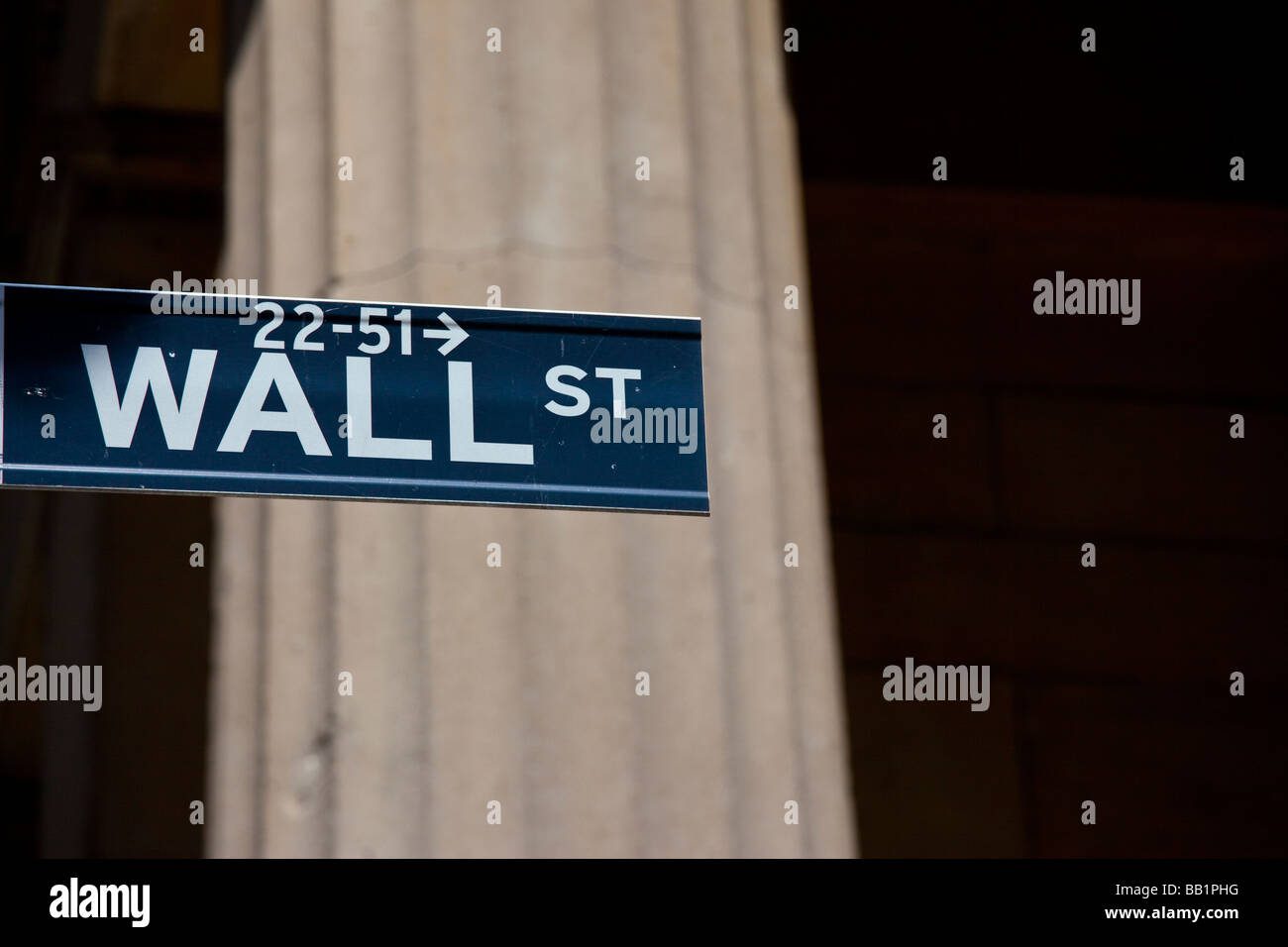 Zeichen der Wall Street in Manhattan in New York City Stockfoto