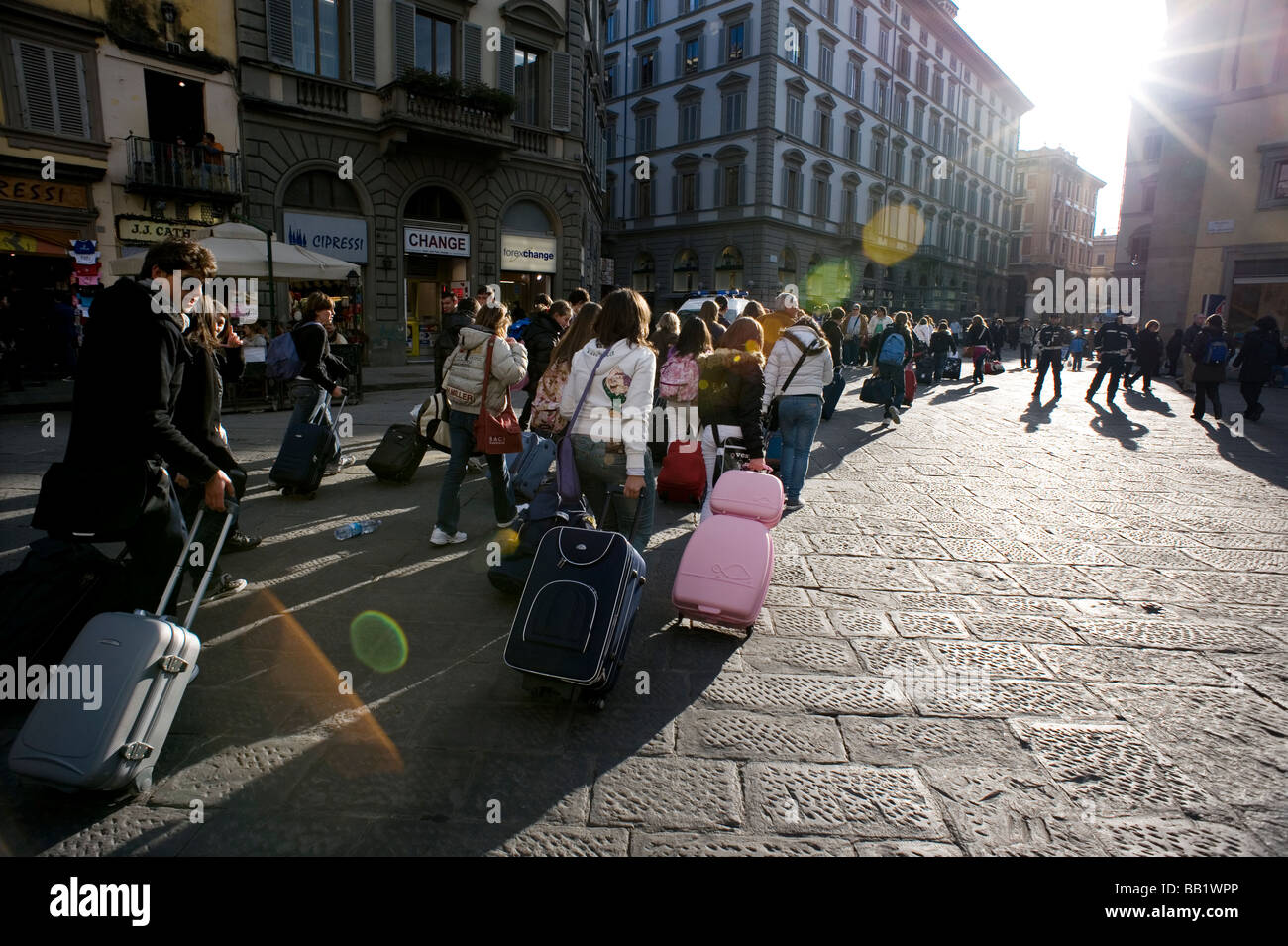 Toskana Florenz, die Stadt der Renaissance Foto zeigt, dass Touristen in Florenz ankommen Stockfoto