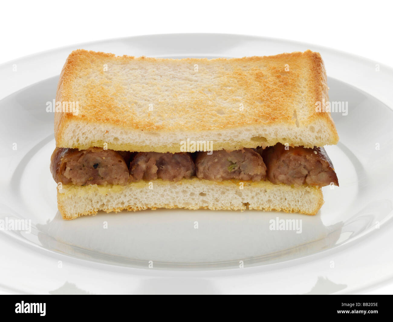 Geröstete Wurstbrot Stockfoto