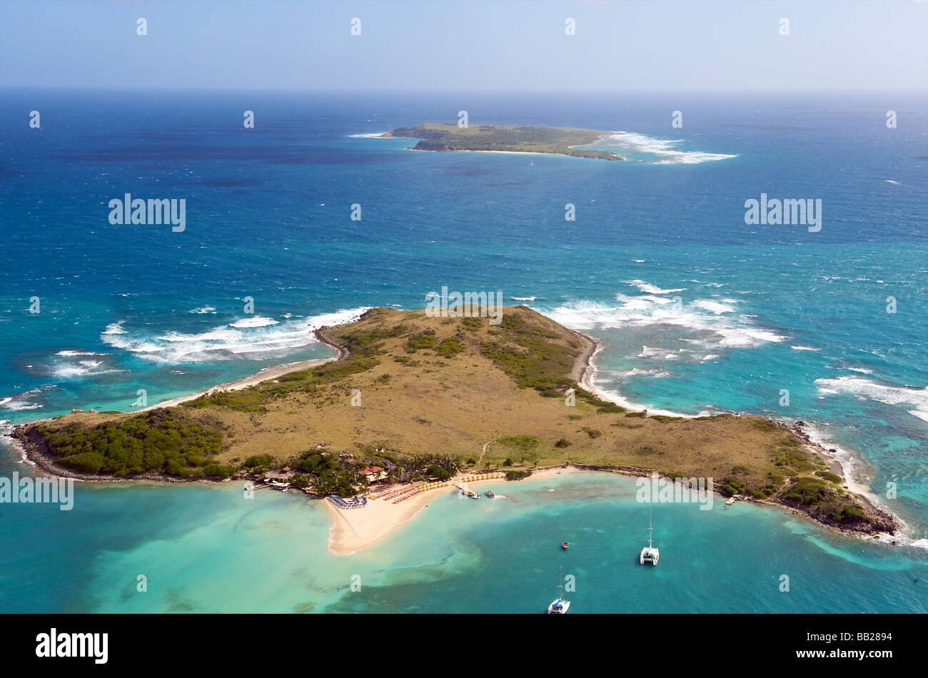 St Martin Pinel Island Stockfoto