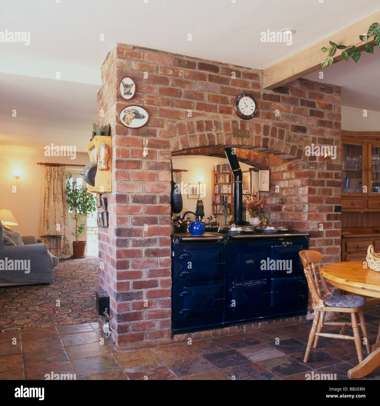 UK house interior, Küche Stockfoto
