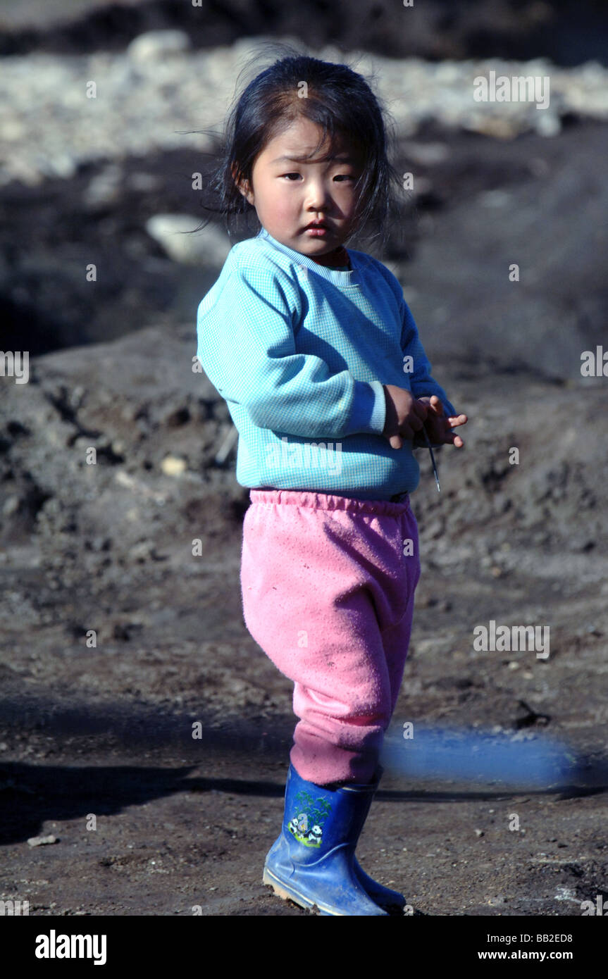 Mädchen in Nordkorea Stockfoto