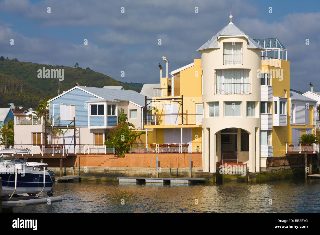 Holzhäuser, Knysna, "Western Cape", "Südafrika" Stockfoto