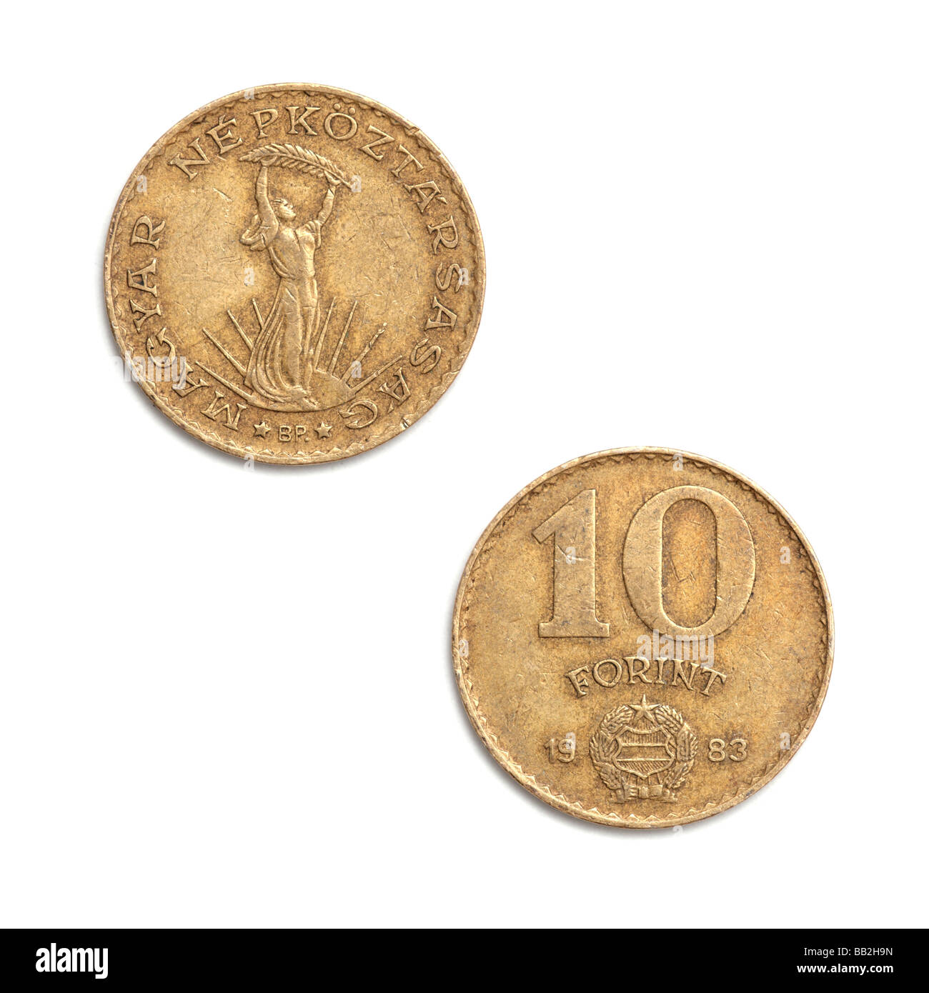 Ungarische 10 Forint-Münze Stockfoto