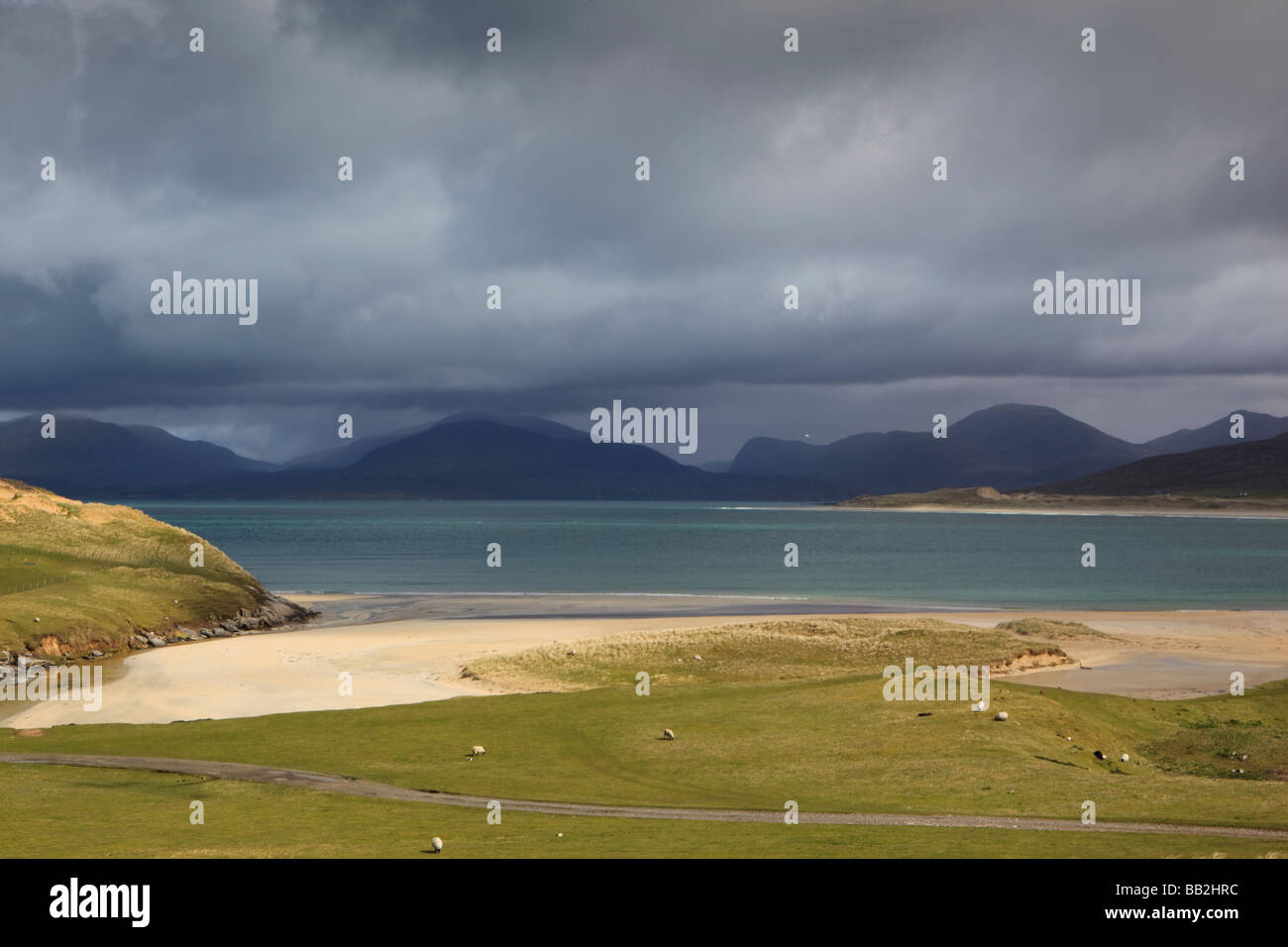 Harris Hebriden Seascape offene weite Strände an der Küste von Schottland Stockfoto