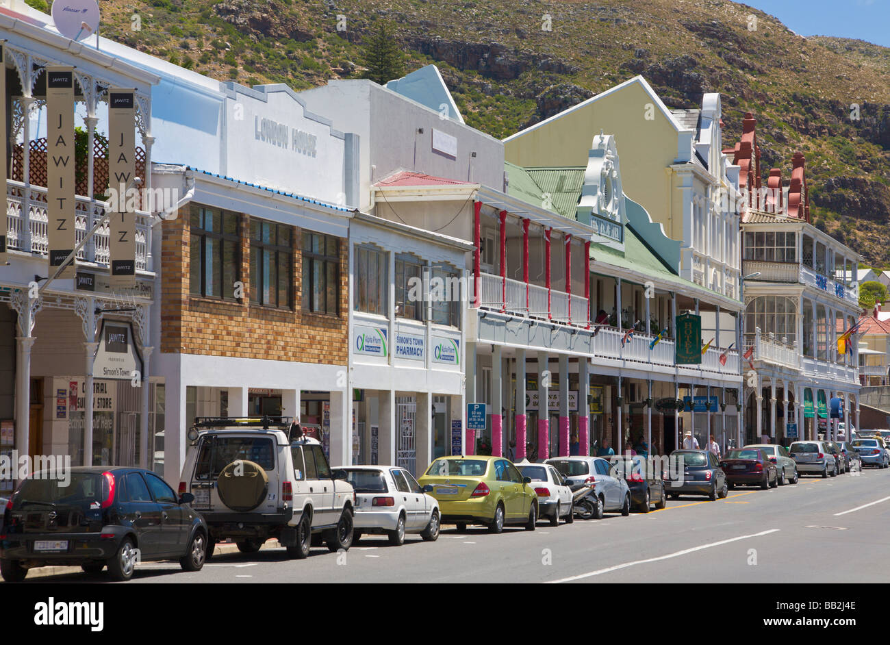 Denkmalgeschützte Gebäude am "Simons Town", "Western Cape", "Südafrika" Stockfoto