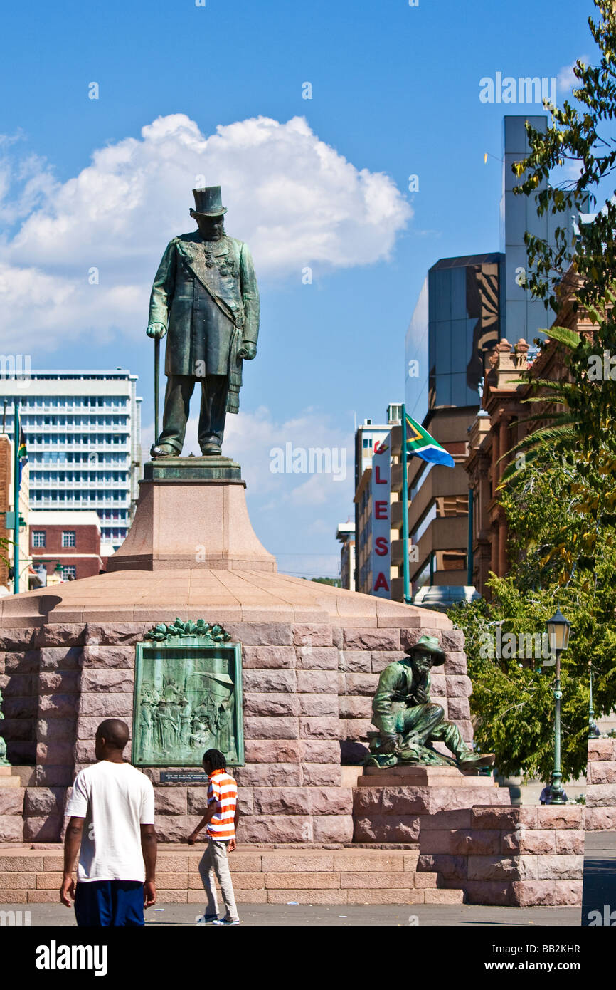 Paul Kruger Denkmal auf Südafrika Pretoria s Kirchplatz Stockfoto