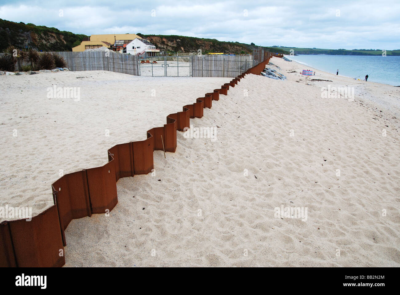 der Cordonded Strand, für den Bau von Ferienhäusern im Carlyon Bay in der Nähe von st.austell,cornwall,uk Stockfoto