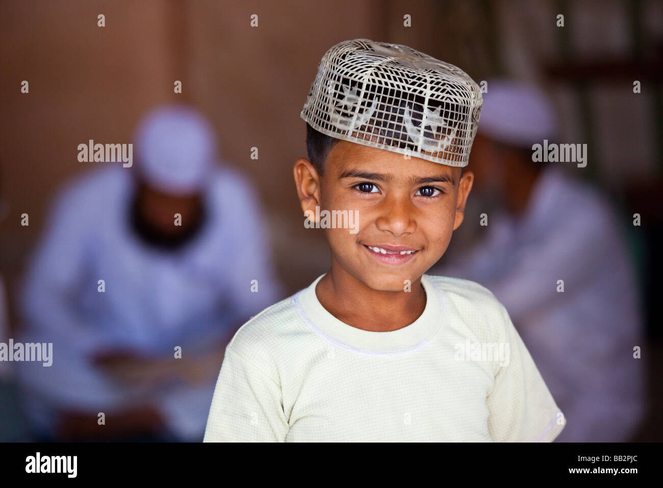 Muslimische Jungen in eine Medrese in Bharatpur Indien Stockfoto