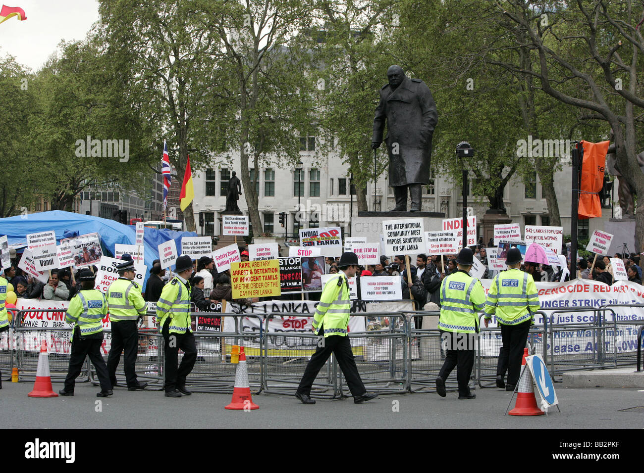 Tamilen Protest gegen die Regierung von Sri Lanka, in Westminster Stockfoto