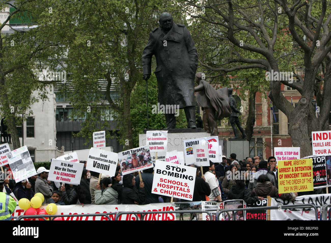 Tamilen Protest gegen die Regierung von Sri Lanka, in Westminster Stockfoto