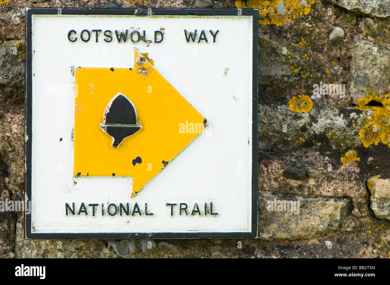 Cotswold Weise National Trail Zeichen Stockfoto