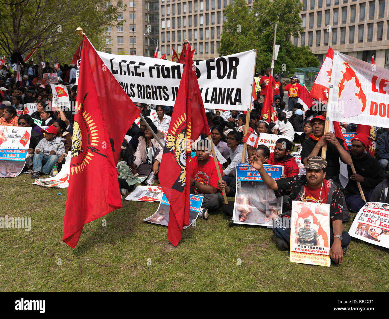 Toronto-Tamilen Protest gegen Krieg in Sri Lanka Stockfoto