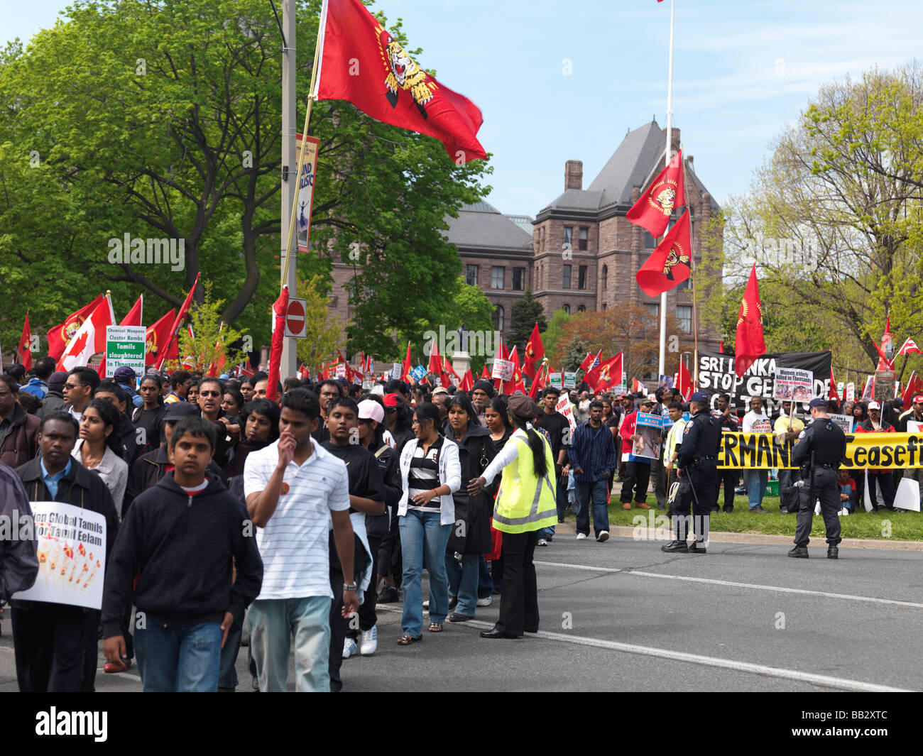 Toronto-Tamilen Protest gegen Krieg in Sri Lanka Stockfoto
