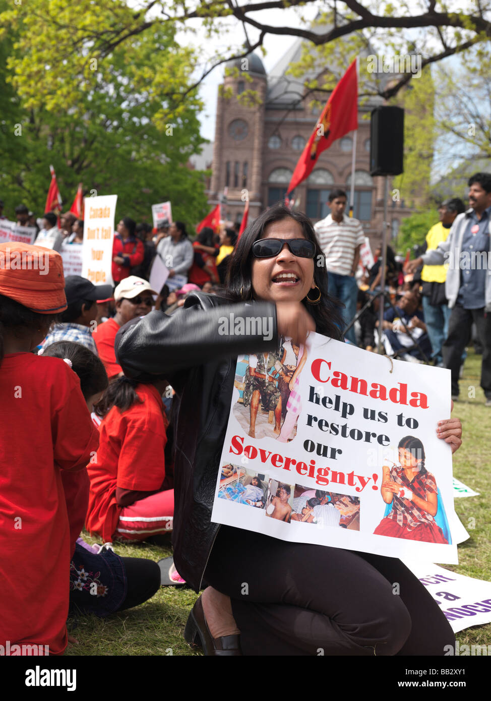 Toronto-Tamilen Protest gegen Krieg in Sri Lanka Stockfoto