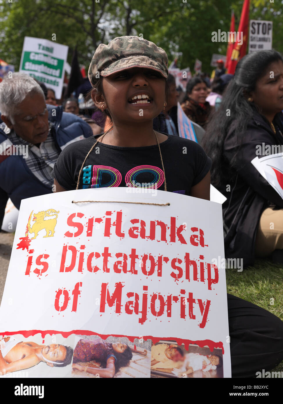Toronto-Tamilen Protest gegen Krieg in Sri Lanka Stockfoto