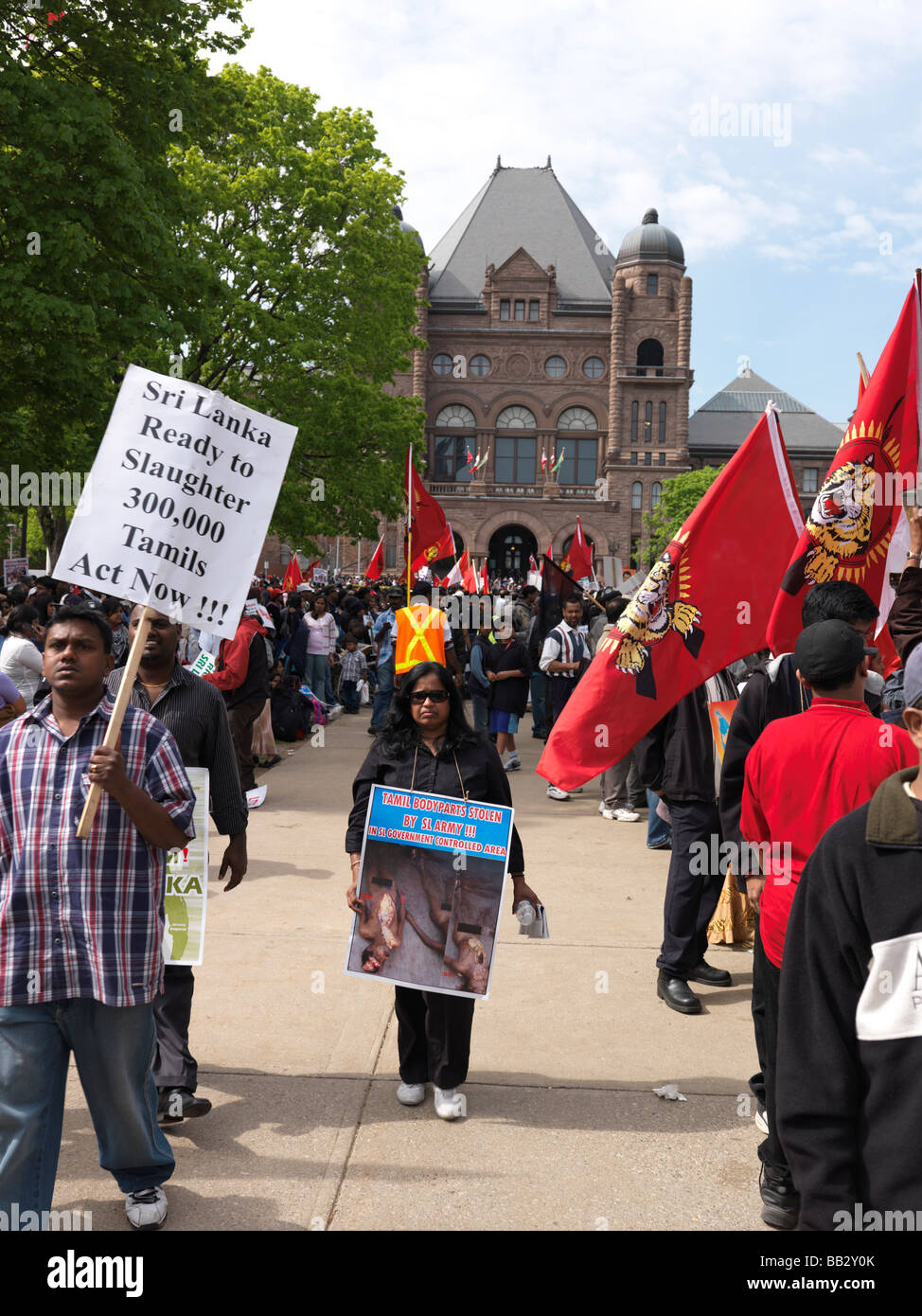 Toronto-Tamilen Protest gegen Krieg in Sri Lanka Stockfoto