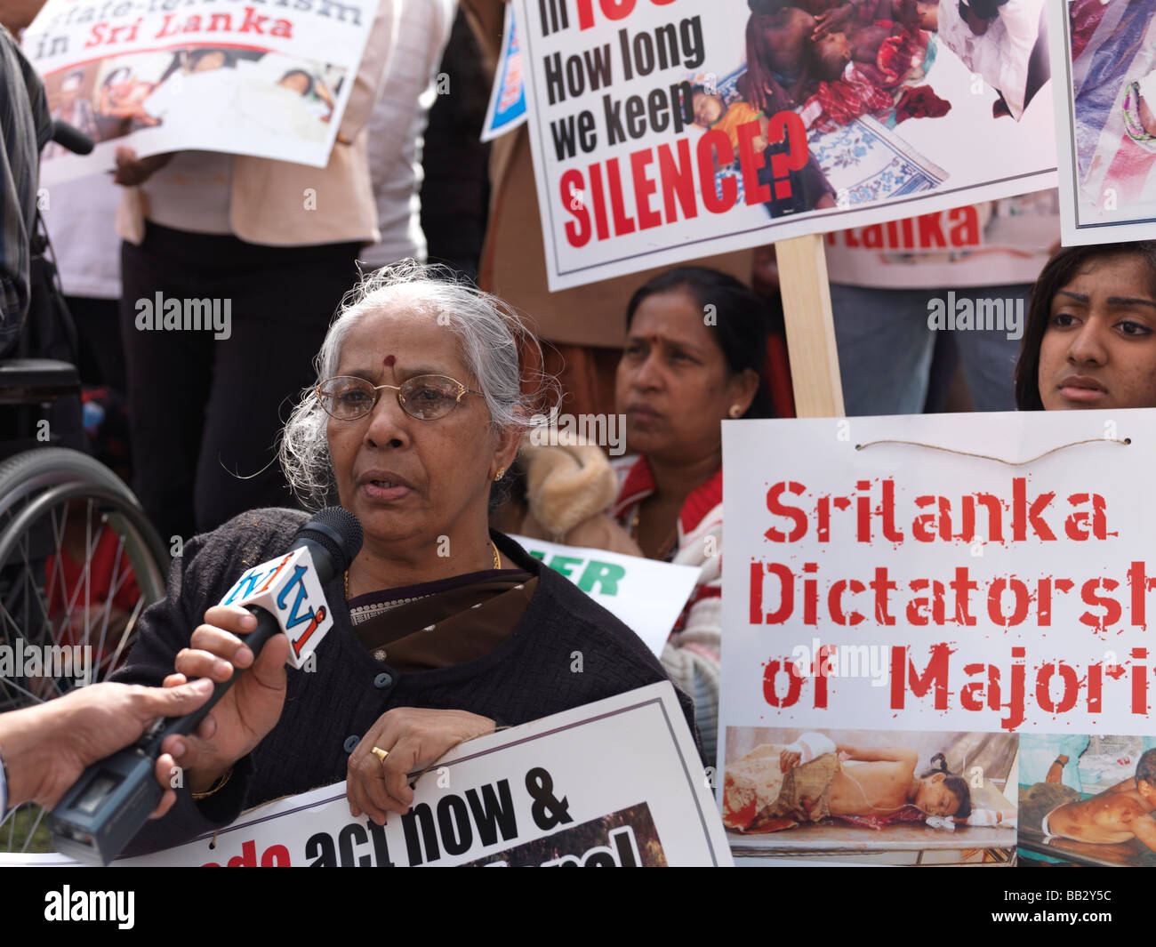 Toronto-Tamilen Protest gegen Krieg in Sri Lanka Stockfoto