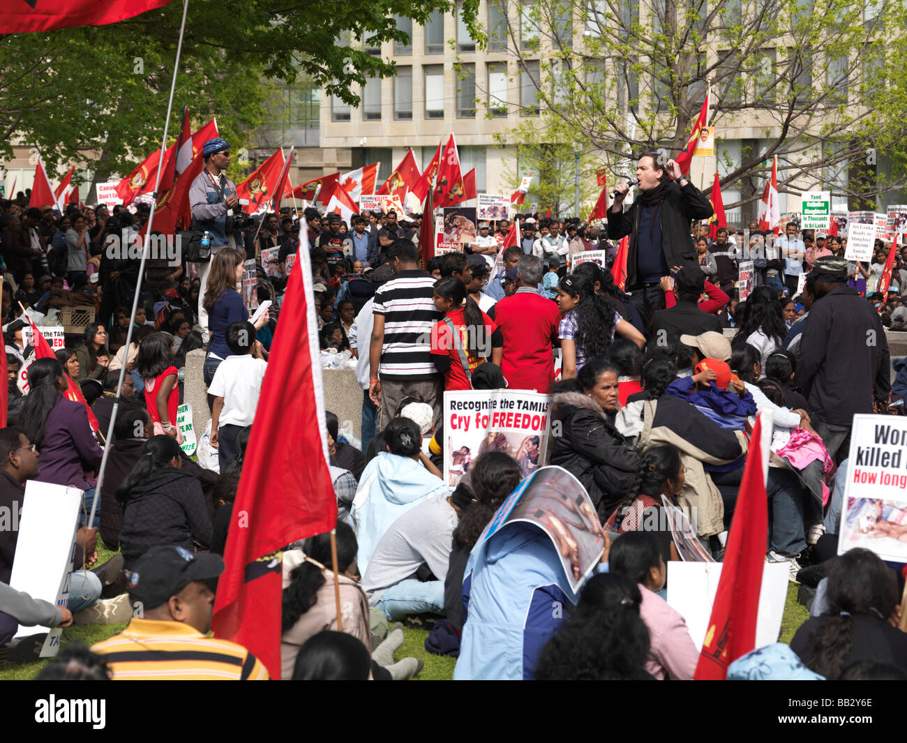 Toronto-Tamilen Protest gegen Krieg in Sri Lanka Stockfoto