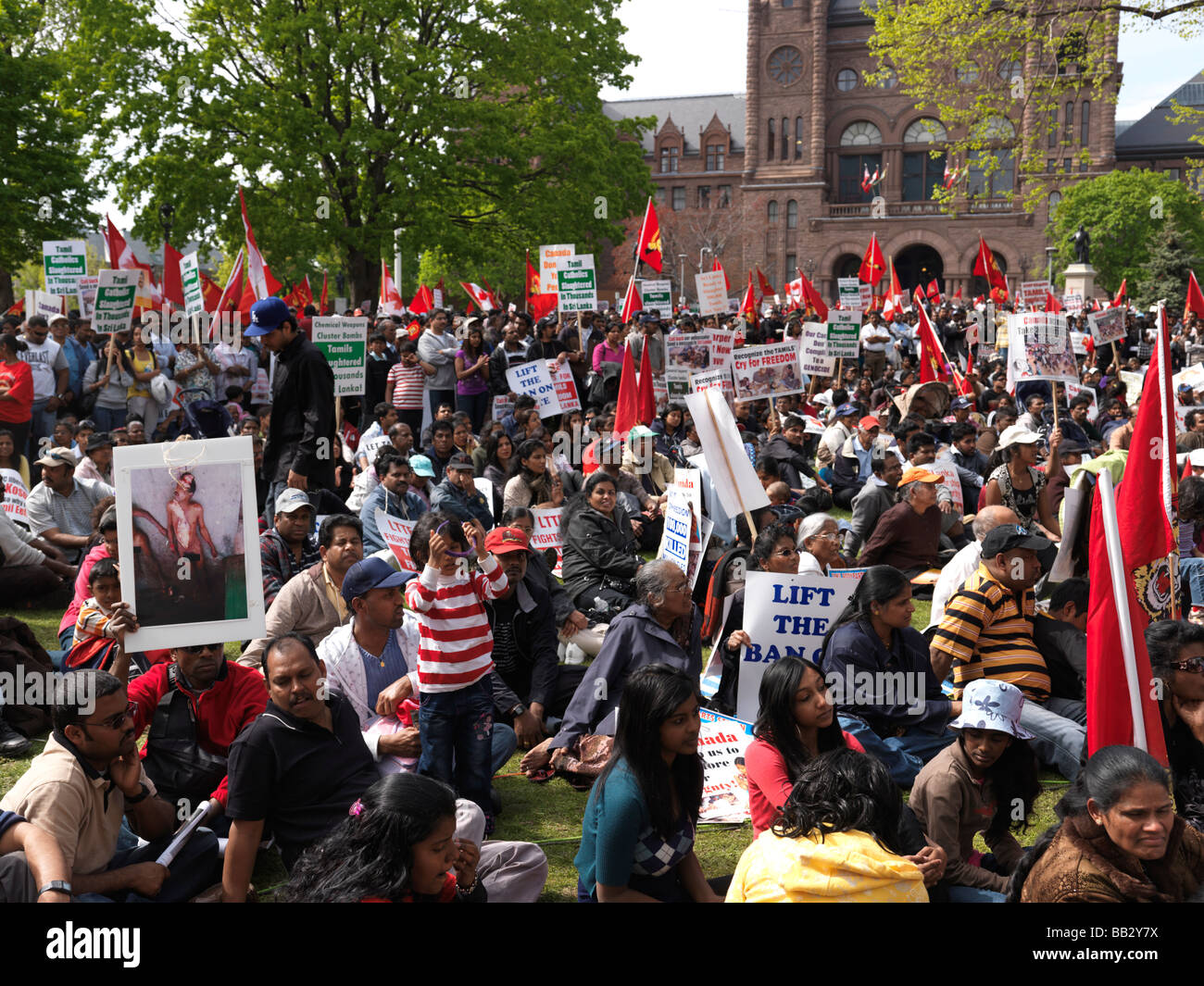 Toronto-Tamilen Protest gegen Krieg in Sri Lanka Stockfoto