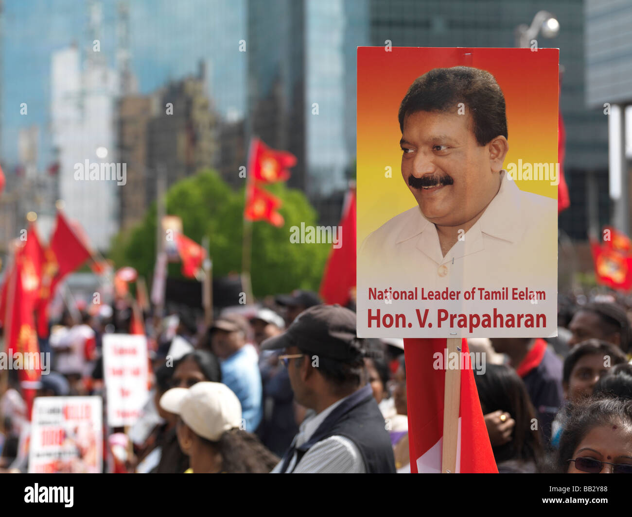 Toronto-Tamilen Protest gegen Krieg in Sri Lanka Stockfoto
