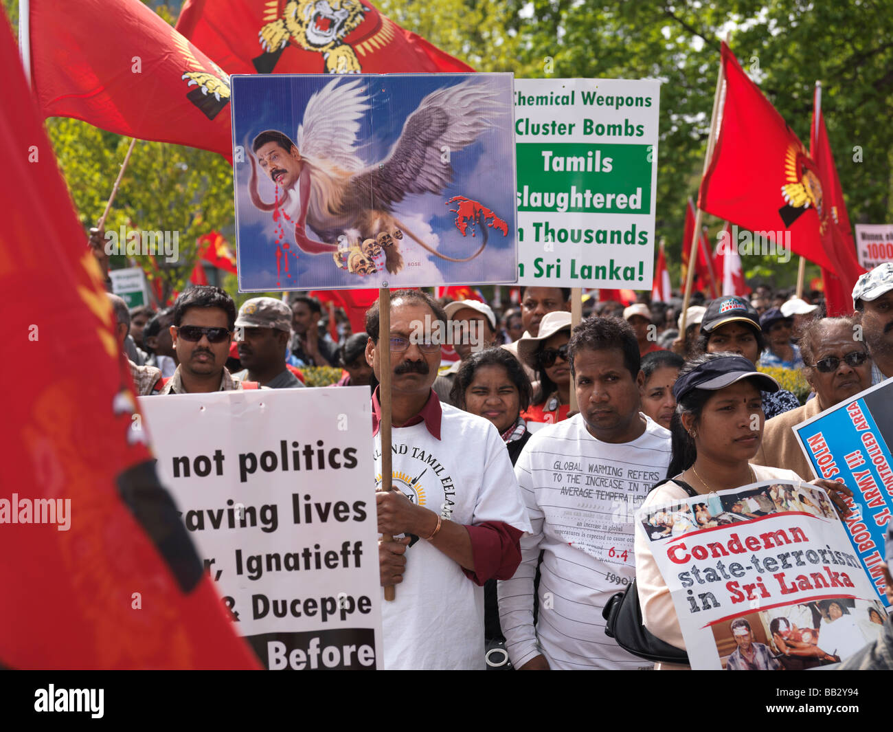 Toronto-Tamilen Protest gegen Krieg in Sri Lanka Stockfoto