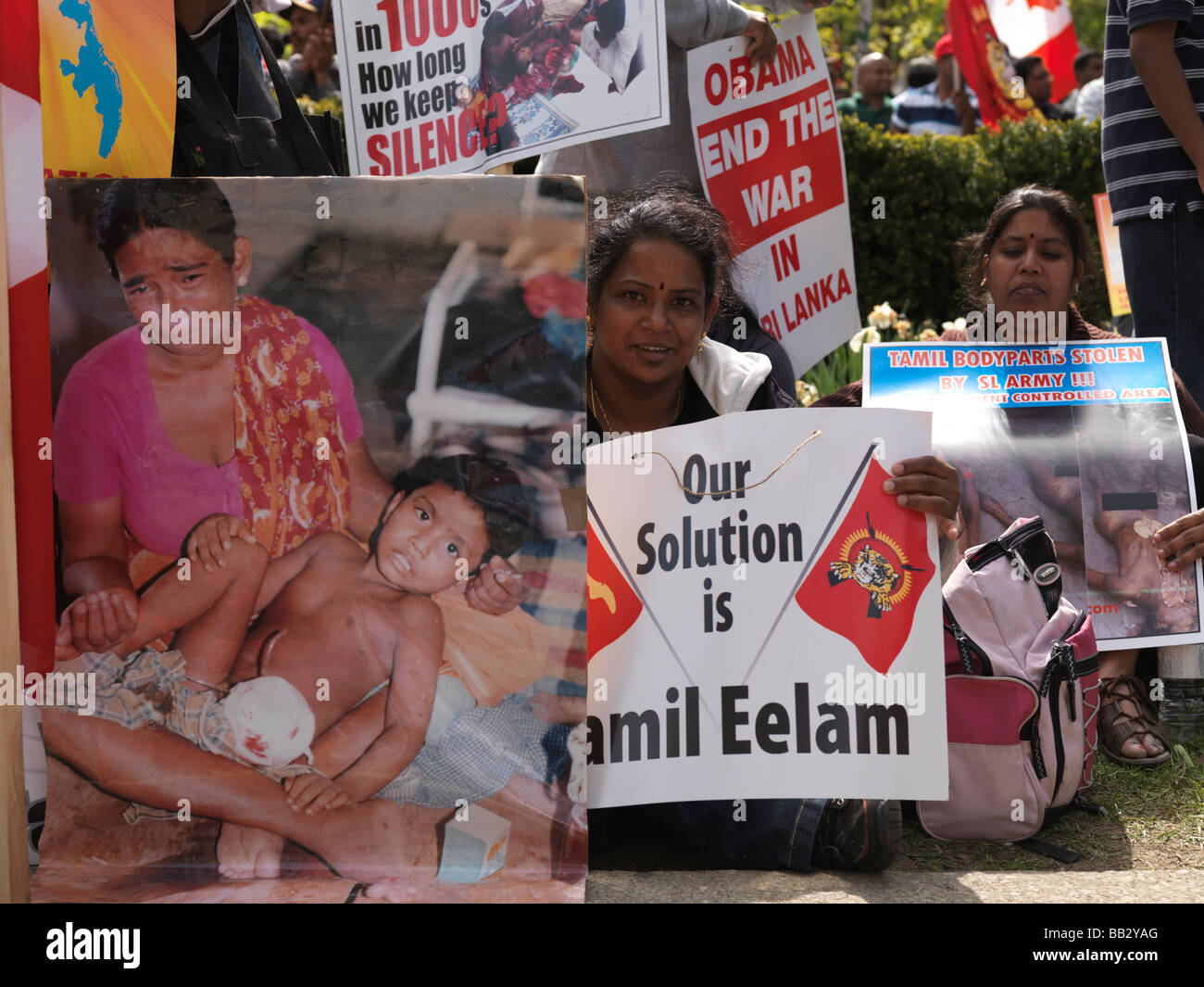 Toronto-Tamilen Protest gegen Krieg in Sri Lanka Stockfoto