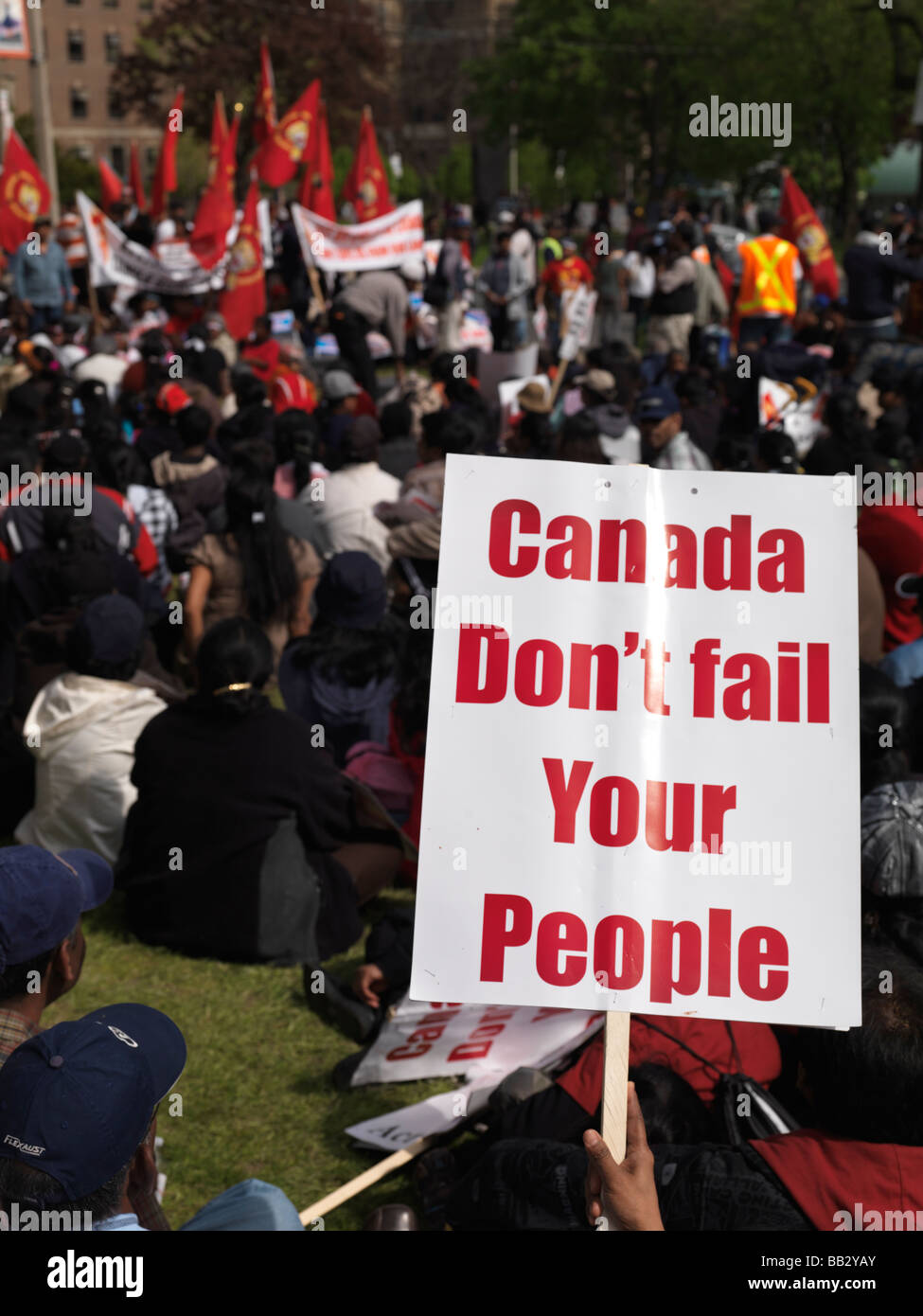 Toronto-Tamilen Protest gegen Krieg in Sri Lanka Stockfoto