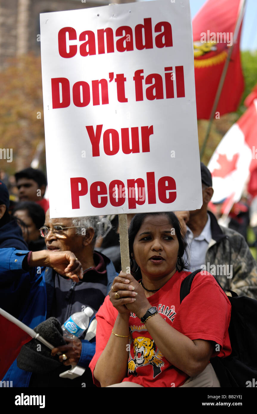 Toronto-Tamilen Protest gegen Krieg in Sri Lanka Stockfoto